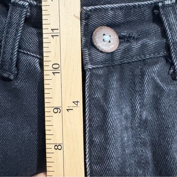 Black Charcoal Distressed High Rise Skinny Jeans 29” Waist Punk Grunge - Picture 7 of 13